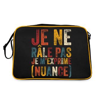 Je Ne Râle Pas Je M'exprime Nuance Cadeau Drôle - Sac Retro - noir/or - Dos
