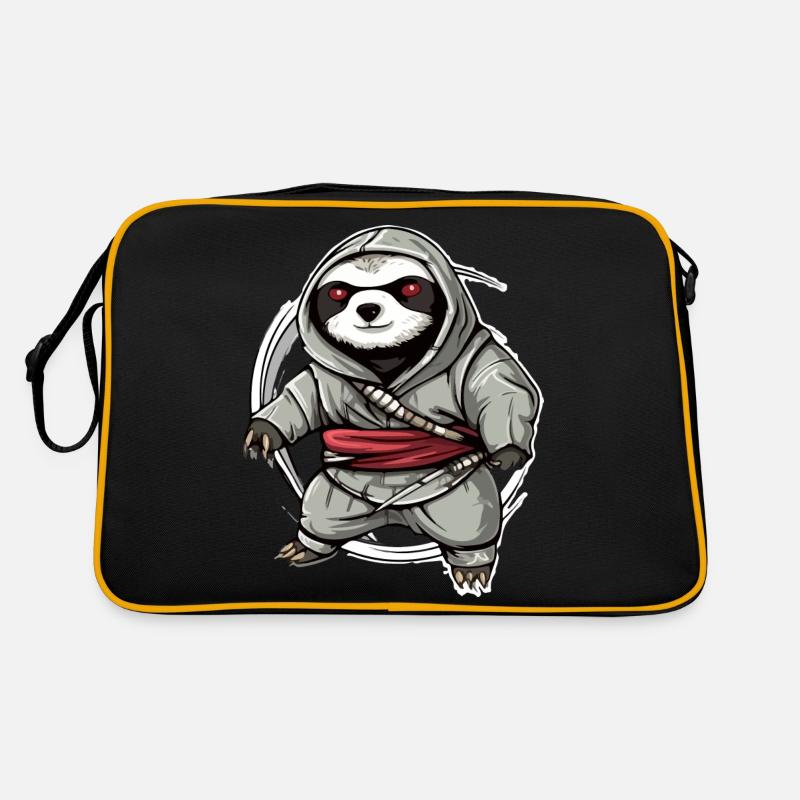 Hak das Ninja-Faultier Retro Tasche
