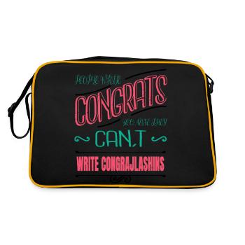 literature writing anniversary jokes cool blogging - Retro Bag - black/gold - Back