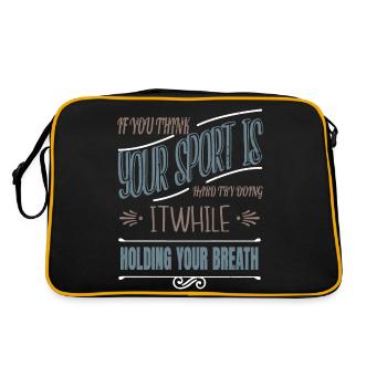 swimming funny funny sayings swimming swim - Retro Bag - black/gold - Back