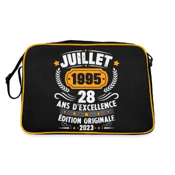 Vintage 1995 Juillet Cadeau D'anniversaire 28 Ans - Sac Retro - noir/or - Dos