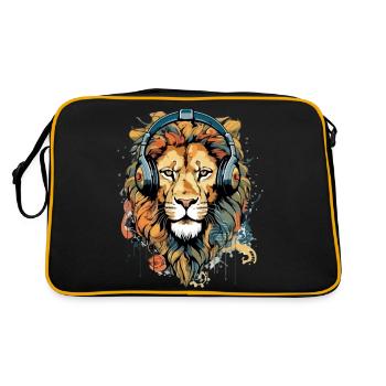 Jack the audiophile lion - Retro Bag - black/gold - Back