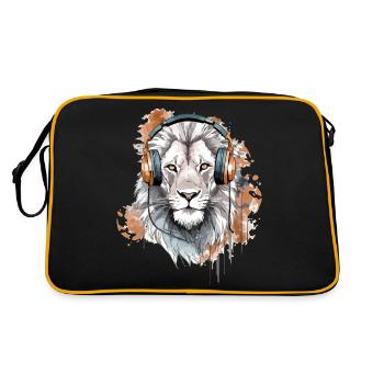 Heko the audiophile lion - Retro Bag - black/gold - Back