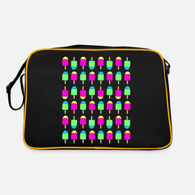Eis am Stiel - Retro Tasche - Schwarz/Gold