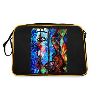 art digitalart graphicdesign vectoriel art graphiques - Sac Retro - noir/or - Dos