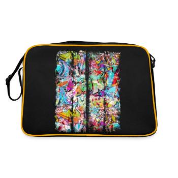 art digitalart graphicdesign vectoriel art graphiques - Sac Retro - noir/or - Dos