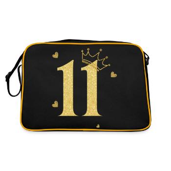 11th anniversary golden crown - Retro Bag - black/gold - Back