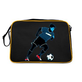 football - Retro Bag - black/gold - Back