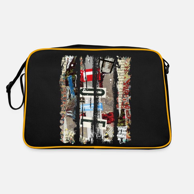 Newspaper Clips Scrapbook Magazines Alphabet Code Retro Bag