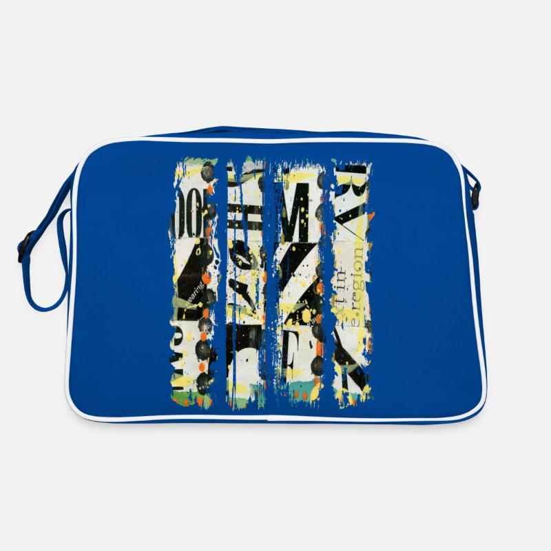 Newspaper Clips Scrapbook Magazines Alphabet Code Retro Bag