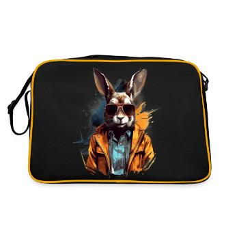 City bouncer rabbit ghost | Rabbit lovers - Retro Bag - black/gold - Back