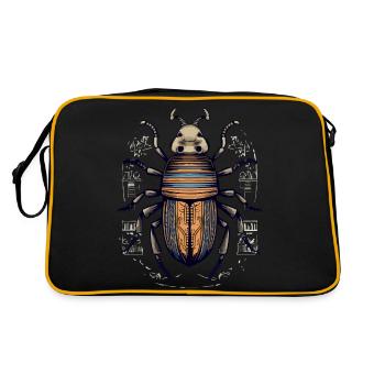 Scarabée Egyptien insecte - Sac Retro - noir/or - Dos