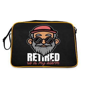 Retraité, mon alarme l’est aussi - Sac Retro - noir/or - Dos