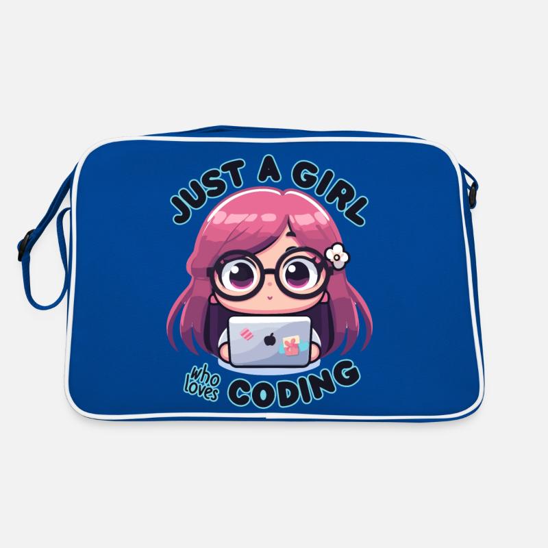 JUSTE UNE FILLE QUI AIME CODER Sac Retro
