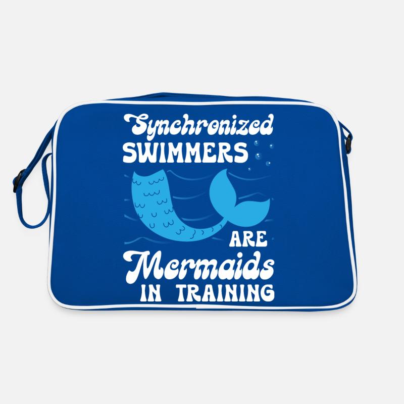 Synchronized Swimmers Are Mermaids In Training Retro Tasche