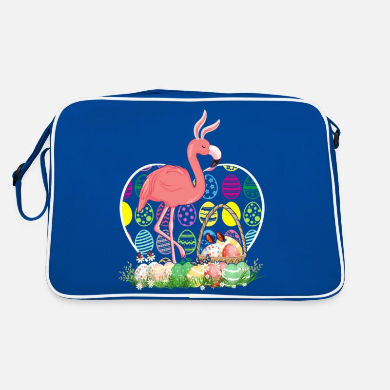 Flamingo Easter Eggs Funny Easter Day Eggs Hunters Retro Bag
