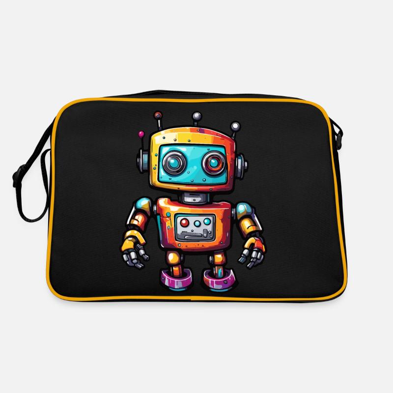 Robot / Machine / AI / Technology / Mechanics Retro Bag