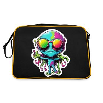 Alien / Außerirdisch / Ufo / Area 51 / All / Mars - Retro Bag - black/gold - Back