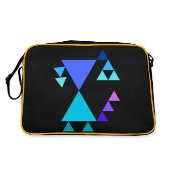 Motif triangulaire - Sac Retro - noir/or - Dos