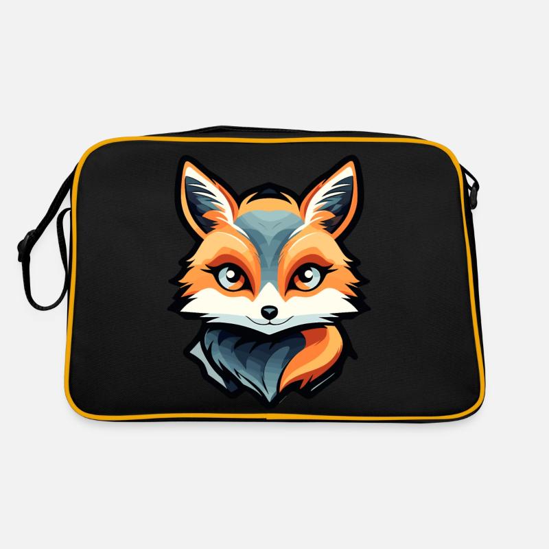 Fuchs Zeichnung Retro Tasche