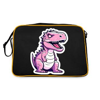 Tyrannosaurus Rex Dinosaure Illustration - Sac Retro - noir/or - Dos