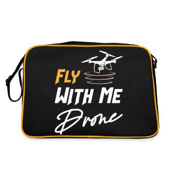 Drone Fly With Me - Retro Bag - black/gold - Back