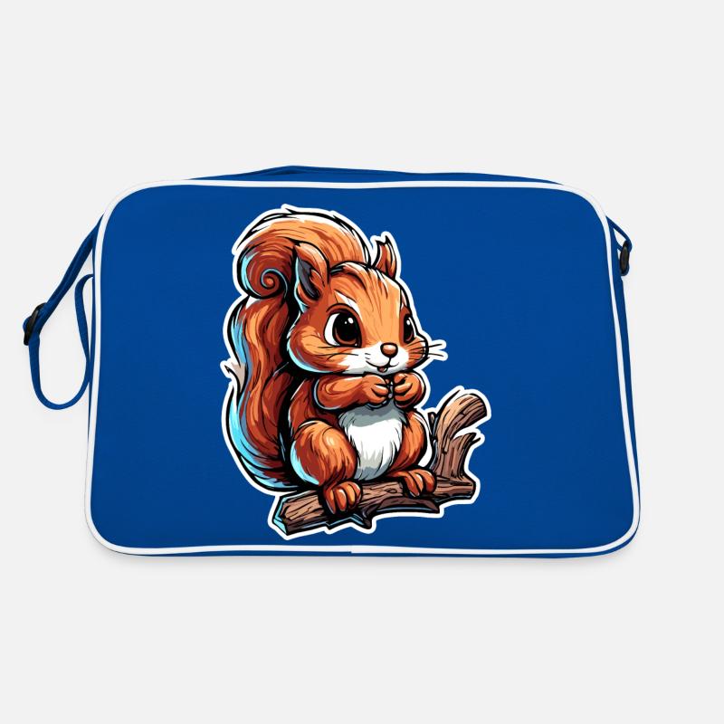 Eichhörnchen / Tier / Nagetier / Waldtier / Comic Retro Tasche