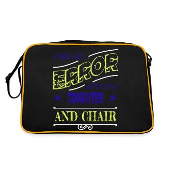 Analyst Present Idea Hacker Computer Science - Retro Bag - black/gold - Back