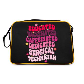 Educated Vaccinated Caffeinated Dedicated Surgical - Retro Bag - black/gold - Back