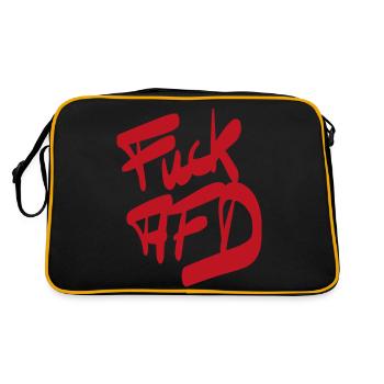 FCK AFD red - Retro Bag - black/gold - Back