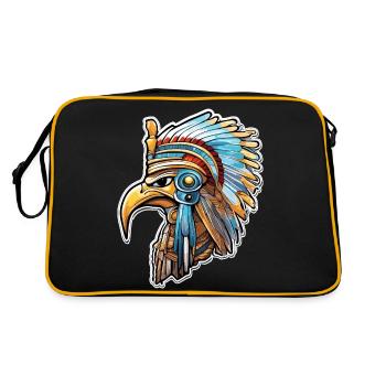 Egypt / Pharaoh / Mummies / Hieroglyphics / Sphinx - Retro Bag - black/gold - Back