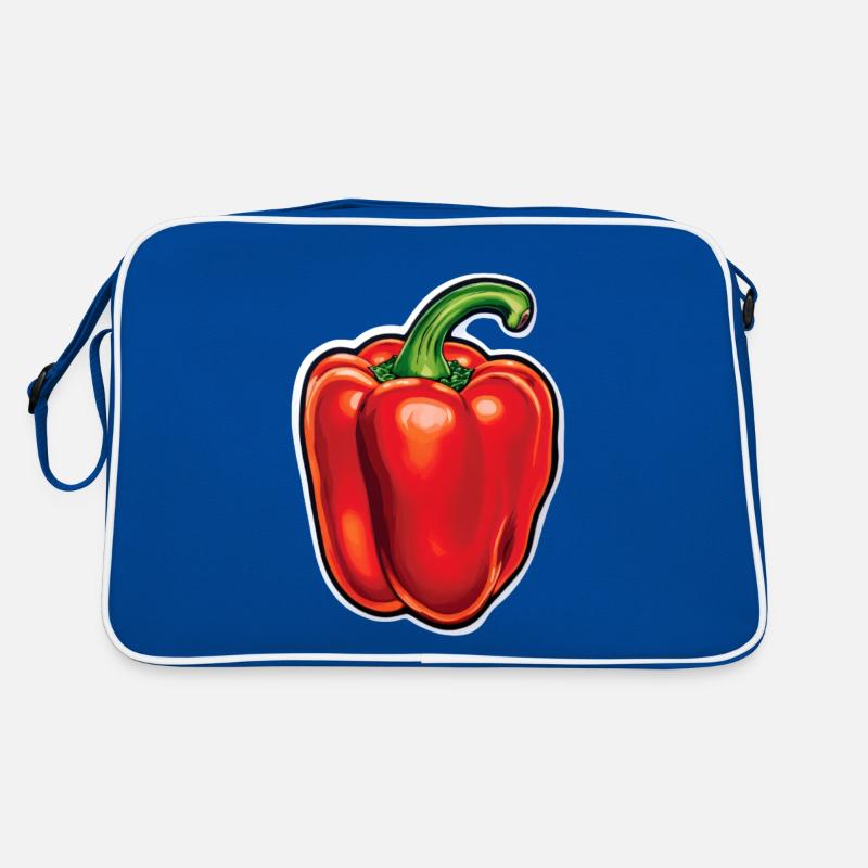 Peppers, red pepper, summer vegetables Retro Bag