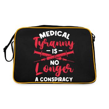 Tyrannie médicale Anti Vaccination Support Naturel - Sac Retro - noir/or - Dos