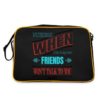 Quote Editor Funny Quote Costume Blogging Books - Retro Bag - black/gold - Back