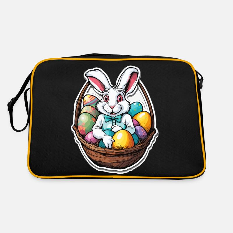 Lapin de Pâques / Pâques / Oeufs / Vacances / Pâques Sac Retro