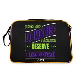 Joke Books Statement Bicycle Sayings Novelist Blog - Retro Bag - black/gold - Back