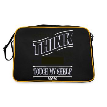 bibliophile book keeper awesome book keeper shirt - Retro Tasche - Schwarz/Gold - Hinten
