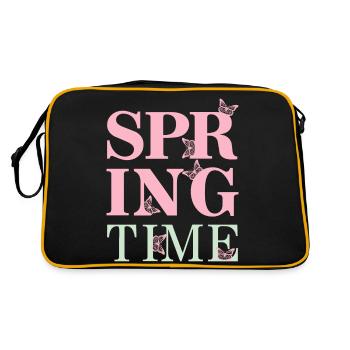 SpringTime - Spring at last! - Retro Bag - black/gold - Back