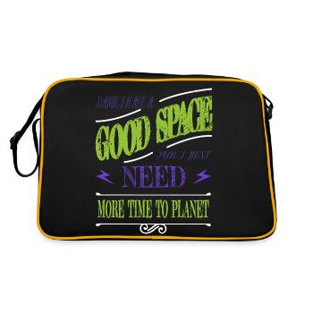 astronomy stuff funny birthday awesome - Retro Bag - black/gold - Back