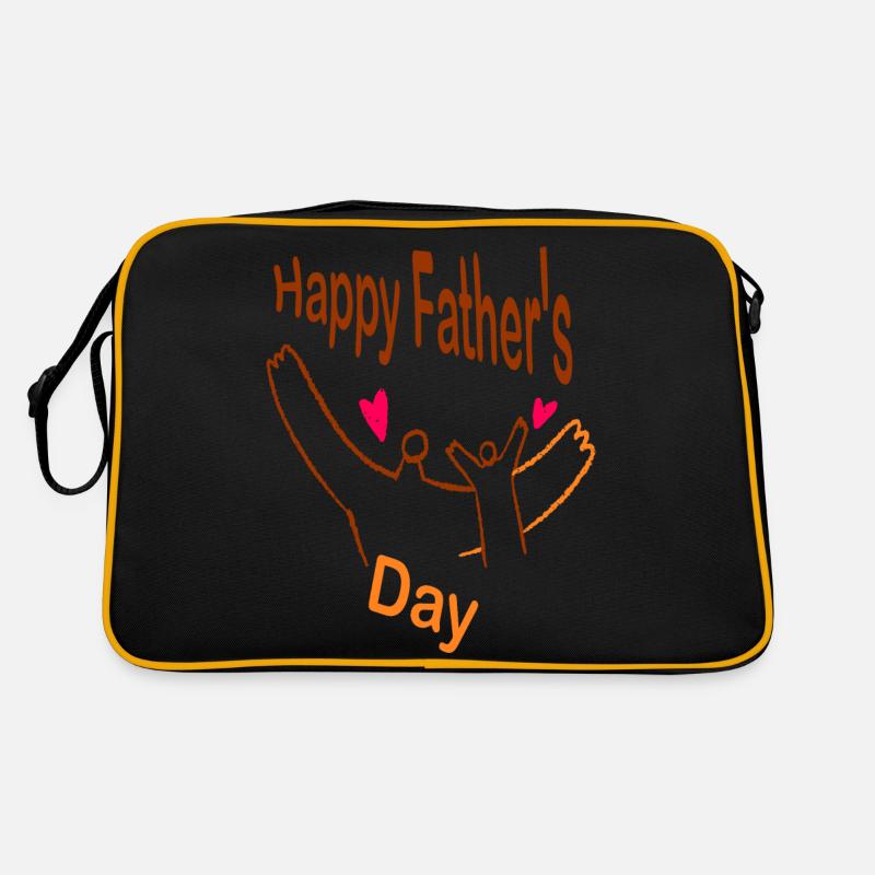 Froher Vatertag - Retro Tasche - Schwarz/Gold
