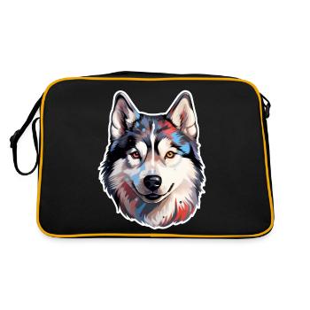 Husky sibérien - Sac Retro - noir/or - Dos