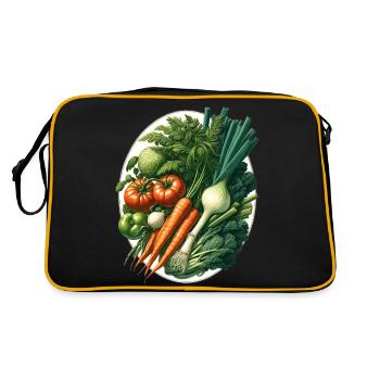 Légumes - Sac Retro - noir/or - Dos