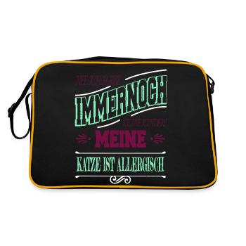 Geek Cool Cat Gift Gift Idea - Retro Bag - black/gold - Back