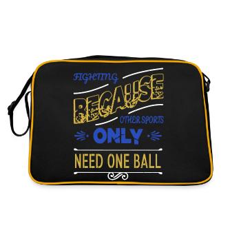 gift joke grappling judo happy funny quote bday - Retro Bag - black/gold - Back