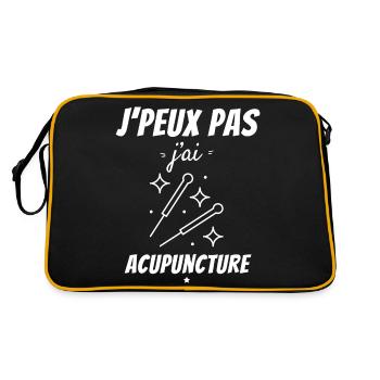 Je peux pas j ai Acupuncture - Sac Retro - noir/or - Dos
