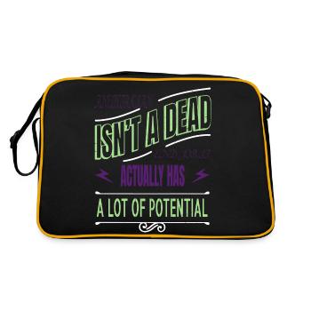 Electrical Electrician Computer Quote - Retro Bag - black/gold - Back