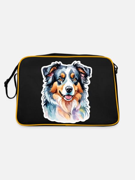 Berger Australien Aquarelles - Sac Retro - noir/or - Dos