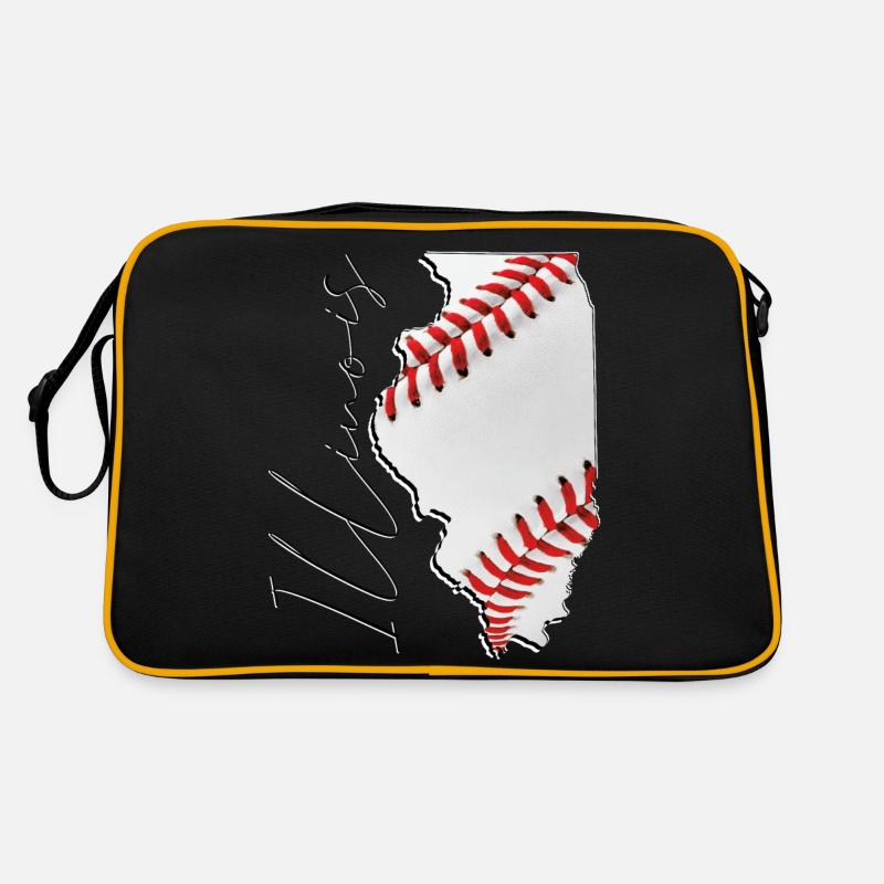 Illinois (États-Unis) | Vrai baseball | Script de carte Sac Retro