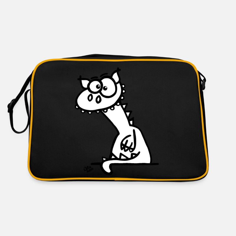 Der Drache - Retro Tasche - Schwarz/Gold