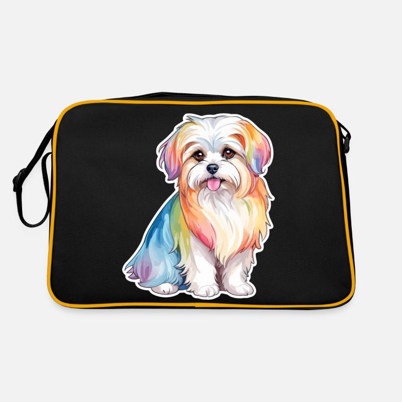 Aquarelles de Malteser - Sac Retro - noir/or
